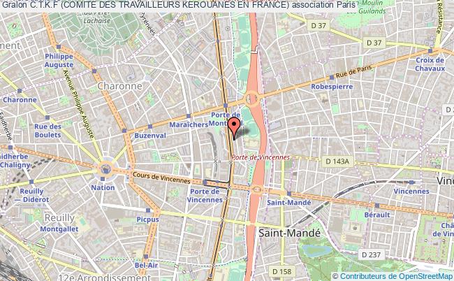 plan association C.t.k.f (comite Des Travailleurs Kerouanes En France) Paris