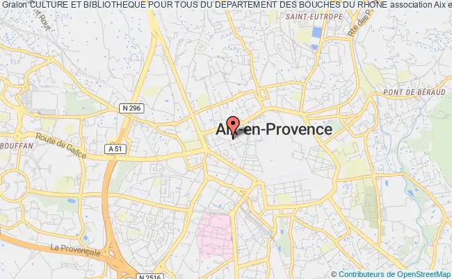 plan association Culture Et Bibliotheque Pour Tous Du Departement Des Bouches Du Rhone Aix-en-Provence
