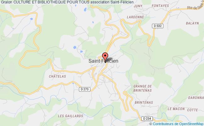 plan association Culture Et Bibliotheque Pour Tous Saint-Félicien