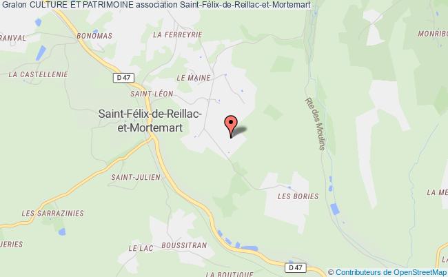 plan association Culture Et Patrimoine Saint-Félix-de-Reillac-et-Mortemart