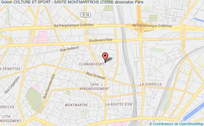 plan association Culture Et Sport - Sante Montmartrois (cssm) Paris