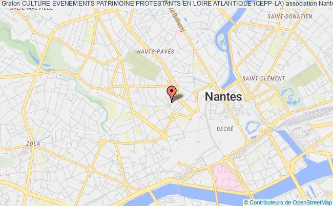 plan association Culture Evenements Patrimoine Protestants En Loire Atlantique (cepp-la) Nantes