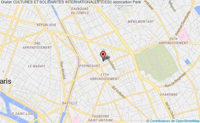 plan association Cultures Et Solidarites Internationales (cesi) Paris