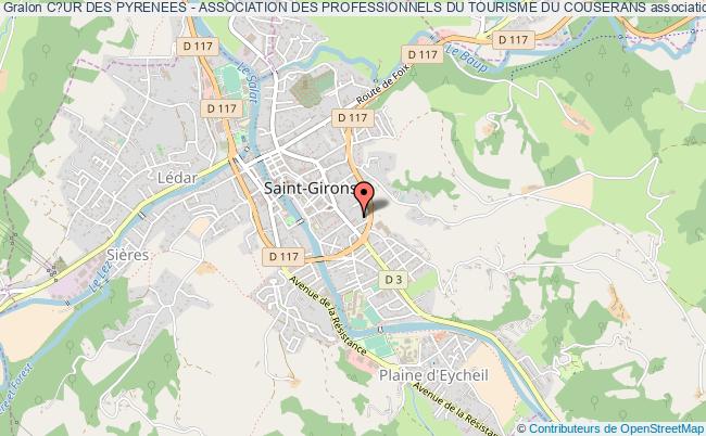 plan association C?ur Des Pyrenees - Association Des Professionnels Du Tourisme Du Couserans Saint-Girons