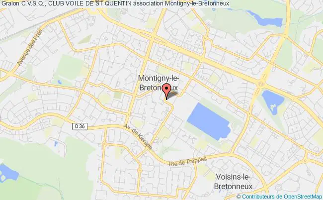plan association C.v.s.q., Club Voile De St Quentin Montigny-le-Bretonneux