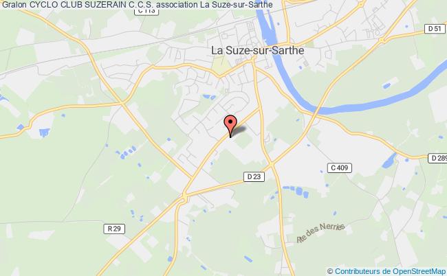 plan association Cyclo Club Suzerain C.c.s. La    Suze-sur-Sarthe