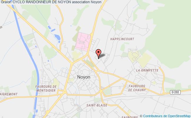 plan association Cyclo Randonneur De Noyon Noyon