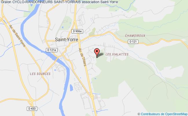 plan association Cyclo-randonneurs Saint-yorrais Saint-Yorre