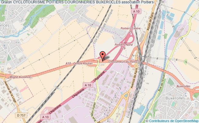 plan association Cyclotourisme Poitiers Couronneries Buxerolles Poitiers