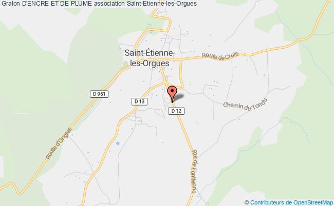 plan association D'encre Et De Plume Saint-Étienne-les-Orgues