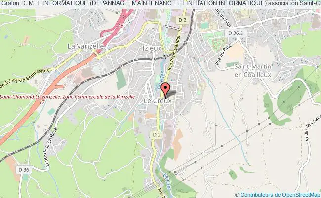 plan association D. M. I. Informatique (depannage, Maintenance Et Initiation Informatique) Saint-Chamond