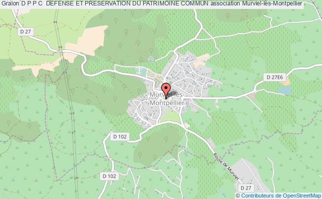 plan association D P P C  Defense Et Preservation Du Patrimoine Commun Murviel-lès-Montpellier