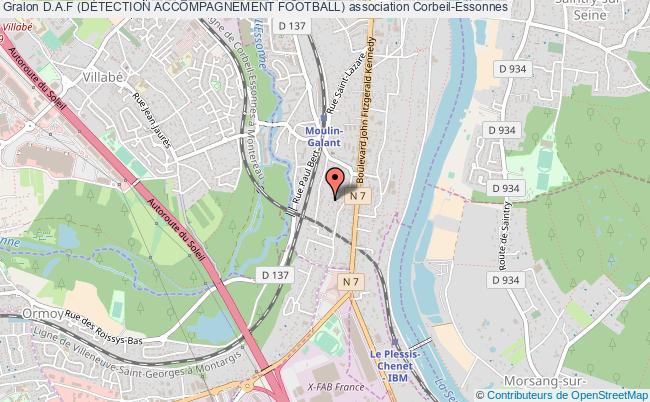 plan association D.a.f (dÉtection Accompagnement Football) Corbeil-Essonnes