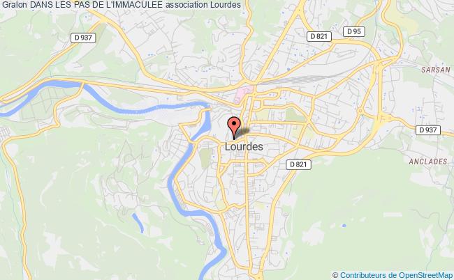 plan association Dans Les Pas De L'immaculee Lourdes