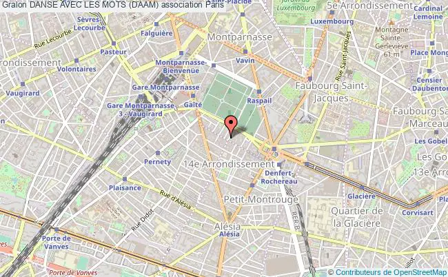 plan association Danse Avec Les Mots (daam) Paris