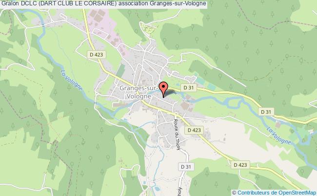 plan association Dclc (dart Club Le Corsaire) Granges-sur-Vologne