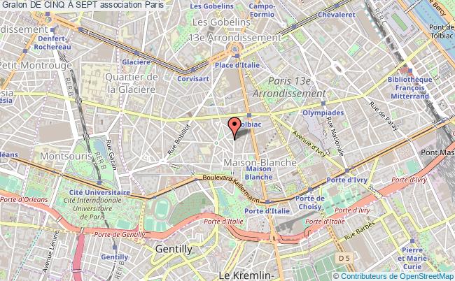 plan association De Cinq À Sept Paris 13e