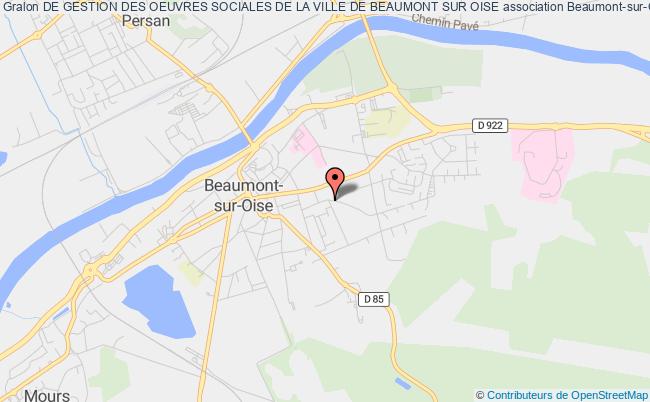 plan association De Gestion Des Oeuvres Sociales De La Ville De Beaumont Sur Oise Beaumont-sur-Oise