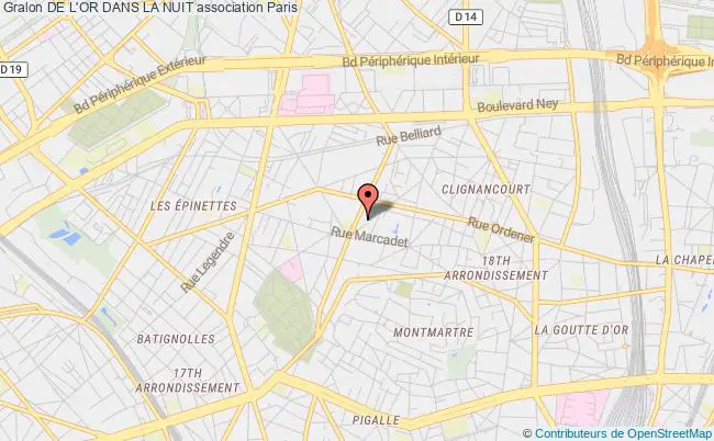 plan association De L'or Dans La Nuit Paris