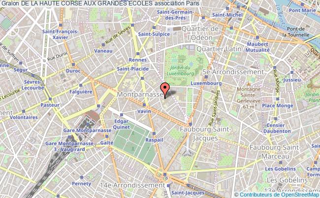 plan association De La Haute Corse Aux Grandes Ecoles Paris