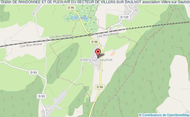 plan association De Randonnee Et De Plein Air Du Secteur De Villers Sur Saulnot Villers-sur-Saulnot