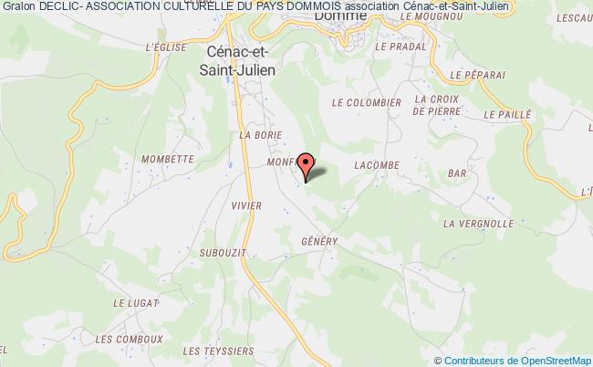 plan association Declic- Association Culturelle Du Pays Dommois Cénac-et-Saint-Julien