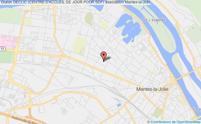 plan association Declic (centre D'accueil De Jour Pour Sdf) Mantes-la-Jolie