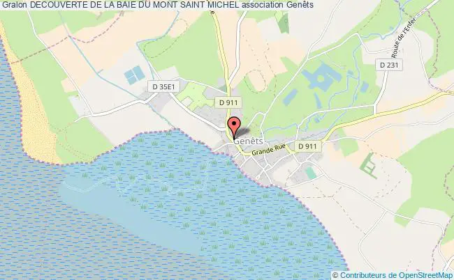 plan association Decouverte De La Baie Du Mont Saint Michel Genêts