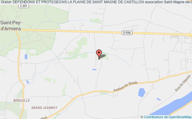 plan association Defendons Et Protegeons La Plaine De Saint Magne De Castillon Saint-Magne-de-Castillon