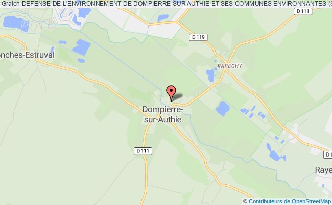 plan association Defense De L'environnement De Dompierre Sur Authie Et Ses Communes Environnantes (somme Et Pas De Calais) Dompierre-sur-Authie
