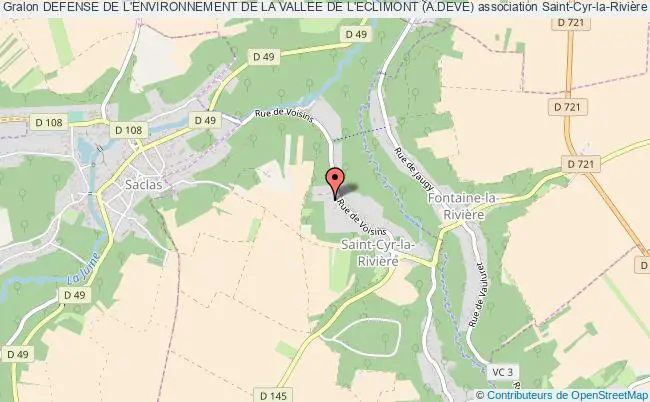 plan association Defense De L'environnement De La Vallee De L'eclimont (a.deve) Saint-Cyr-la-Rivière