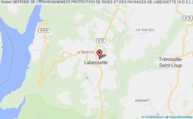 plan association Defense De L'environnement,protection De Rives Et Des Paysages De Labessette (a.d.e.l.) Labessette