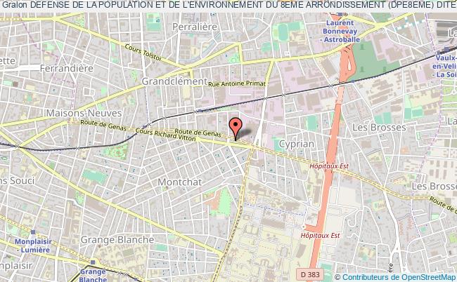 plan association Defense De La Population Et De L'environnement Du 8eme Arrondissement (dpe8eme) Dite Huitieme Environnement Lyon 3e Arrondissement