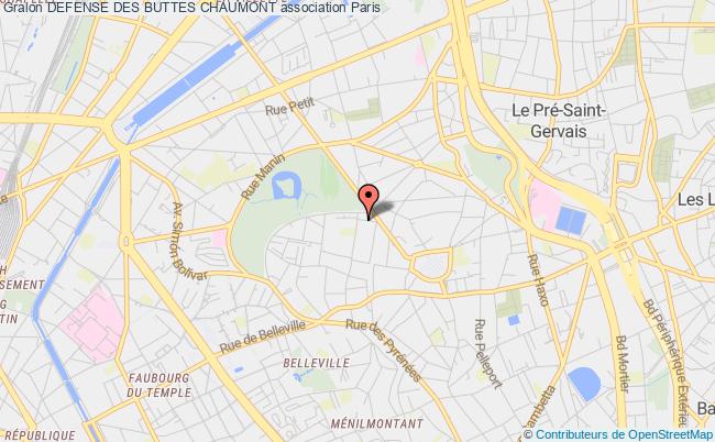 plan association Defense Des Buttes Chaumont Paris