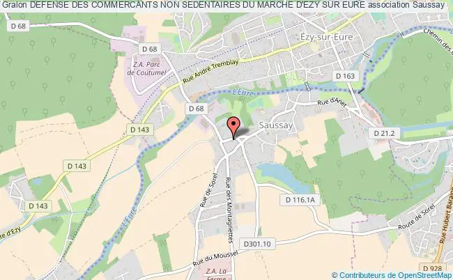 plan association Defense Des Commercants Non Sedentaires Du Marche D'ezy Sur Eure Saussay