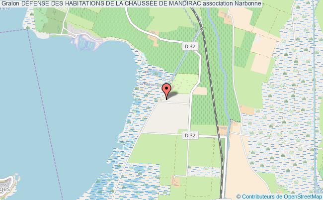 plan association DÉfense Des Habitations De La ChaussÉe De Mandirac Narbonne