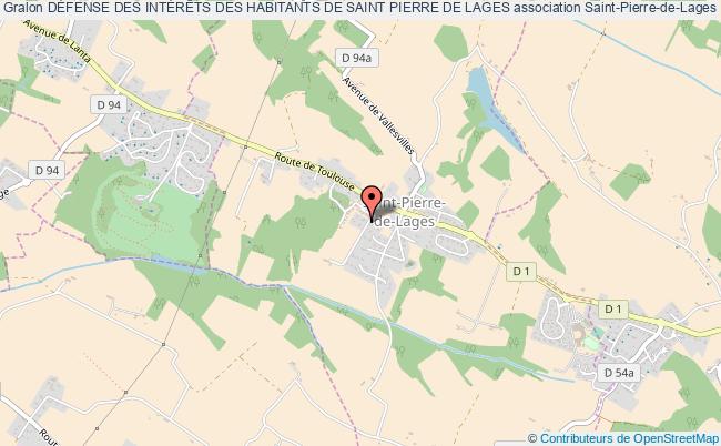 plan association DÉfense Des IntÉrÊts Des Habitants De Saint Pierre De Lages Saint-Pierre-de-Lages
