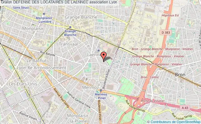 plan association Defense Des Locataires De Laennec Lyon