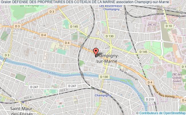 plan association DÉfense Des PropriÉtaires Des Coteaux De La Marne Champigny-sur-Marne