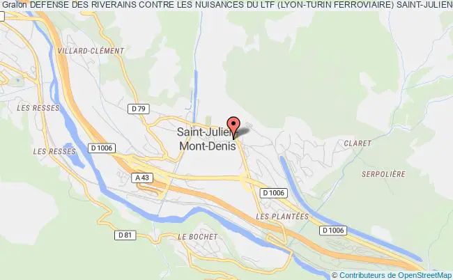plan association Defense Des Riverains Contre Les Nuisances Du Ltf (lyon-turin Ferroviaire) Saint-julien-montdenis Saint-Julien-Mont-Denis