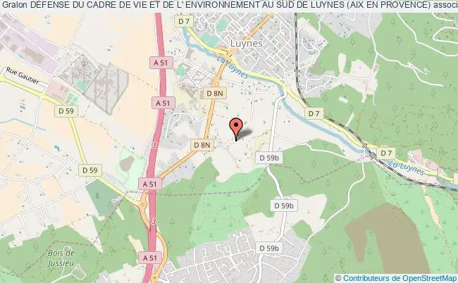 plan association DÉfense Du Cadre De Vie Et De L' Environnement Au Sud De Luynes (aix En Provence) Aix-en-Provence