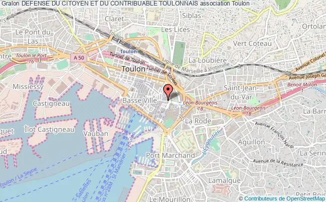 plan association Defense Du Citoyen Et Du Contribuable Toulonnais Toulon