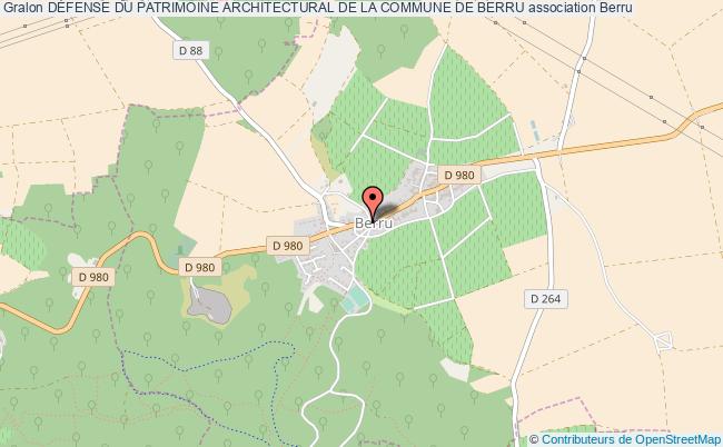 plan association DÉfense Du Patrimoine Architectural De La Commune De Berru Berru