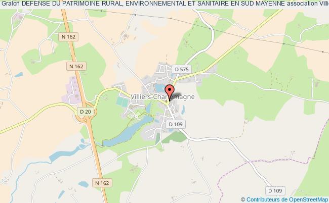plan association Defense Du Patrimoine Rural, Environnemental Et Sanitaire En Sud Mayenne Villiers-Charlemagne