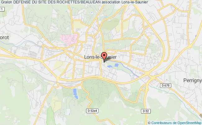 plan association DÉfense Du Site Des Rochettes/beaujean Lons-le-Saunier