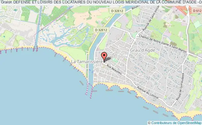 plan association Defense Et Loisirs Des Locataires Du Nouveau Logis Meridional De La Commune D'agde -d.l.m.a Agde