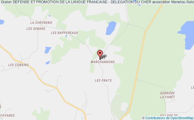 plan association Defense Et Promotion De La Langue Francaise - Delegation Du Cher Menetou-Salon
