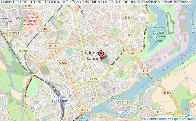 plan association Defense Et Protection De L'environnement De La Rue De Dijon Chalon-sur-Saône
