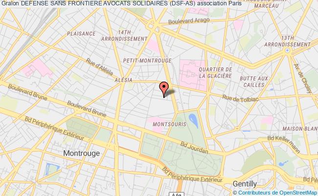 plan association Defense Sans Frontiere Avocats Solidaires (dsf-as) Paris