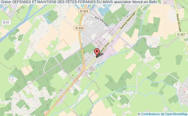 plan association DÉfenses Et Maintiens Des FÊtes Foraines Du Mans Moncé-en-Belin